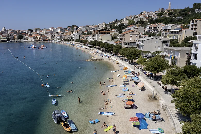 Igrane beach, aerial view