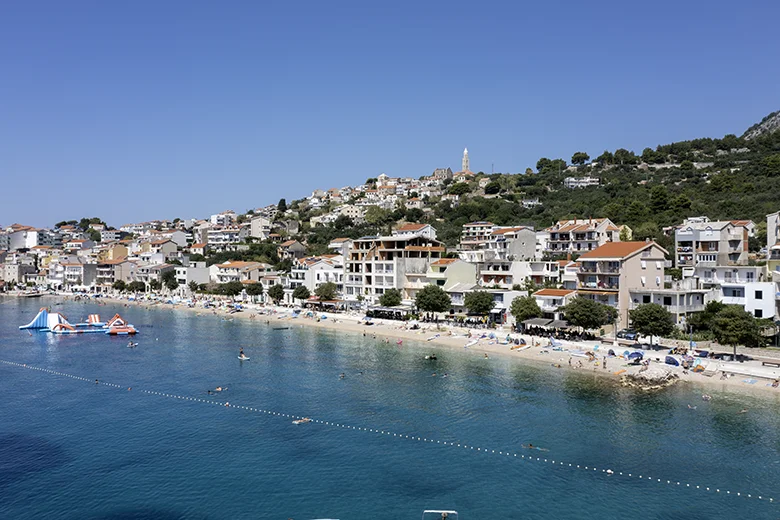 Igrane beach, aerial view