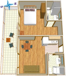 Apartments Jagoda Kumrić, Igrane - plan
