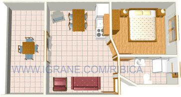 Apartments Ribica, Igrane - plan