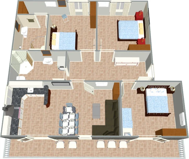 plan, apartments Ribica, Igrane